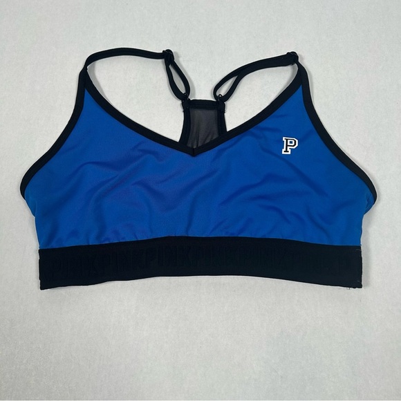 2 for$15 PINK Victoria's Secret Blue and Black Sports Bra - Picture 1 of 8